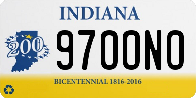 IN license plate 970ONO