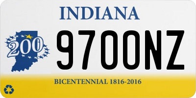 IN license plate 970ONZ