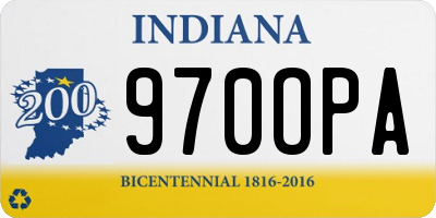 IN license plate 970OPA