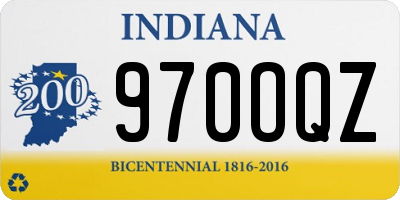 IN license plate 970OQZ
