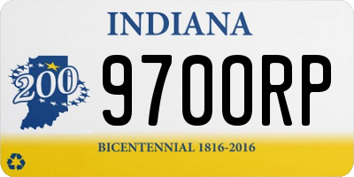 IN license plate 970ORP