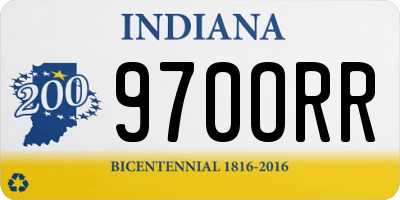 IN license plate 970ORR