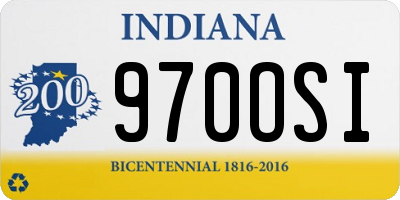 IN license plate 970OSI