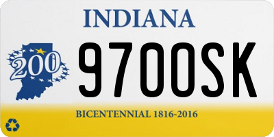 IN license plate 970OSK