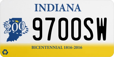 IN license plate 970OSW