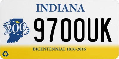 IN license plate 970OUK