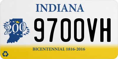 IN license plate 970OVH