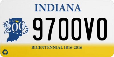 IN license plate 970OVO