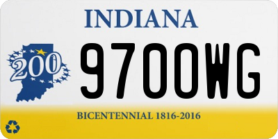 IN license plate 970OWG