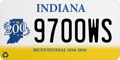 IN license plate 970OWS