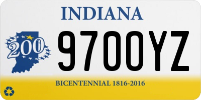IN license plate 970OYZ