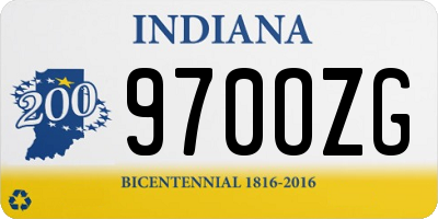 IN license plate 970OZG