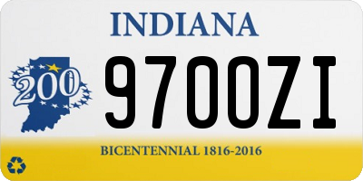 IN license plate 970OZI