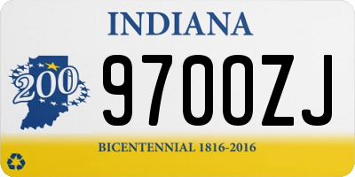 IN license plate 970OZJ