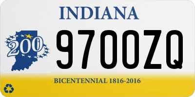 IN license plate 970OZQ