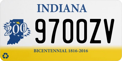 IN license plate 970OZV