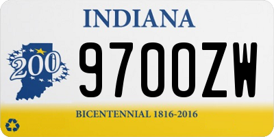 IN license plate 970OZW