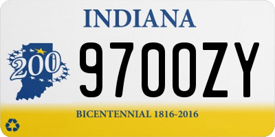 IN license plate 970OZY