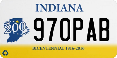 IN license plate 970PAB