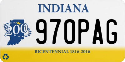 IN license plate 970PAG