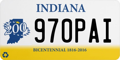 IN license plate 970PAI