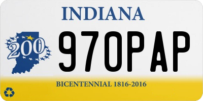 IN license plate 970PAP