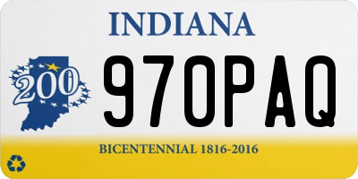 IN license plate 970PAQ