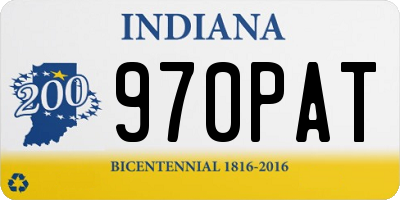 IN license plate 970PAT