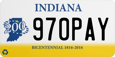 IN license plate 970PAY