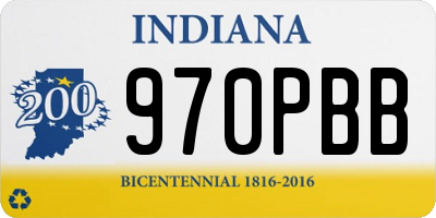 IN license plate 970PBB