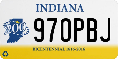 IN license plate 970PBJ