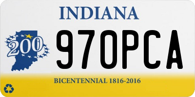 IN license plate 970PCA