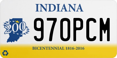 IN license plate 970PCM
