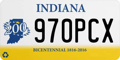 IN license plate 970PCX