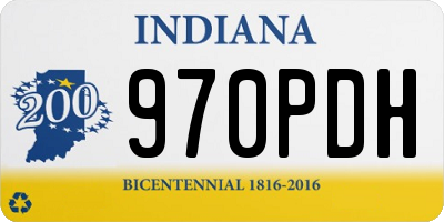 IN license plate 970PDH