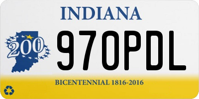 IN license plate 970PDL