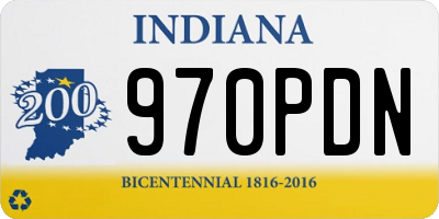 IN license plate 970PDN