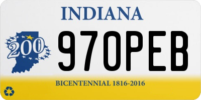 IN license plate 970PEB