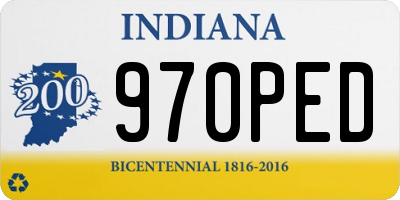 IN license plate 970PED