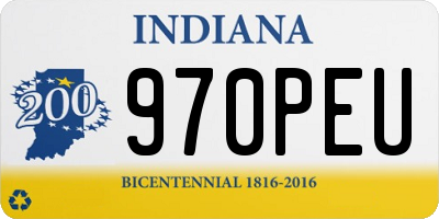 IN license plate 970PEU