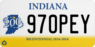 IN license plate 970PEY
