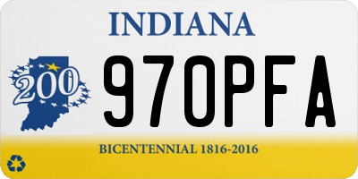 IN license plate 970PFA