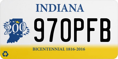 IN license plate 970PFB