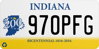 IN license plate 970PFG