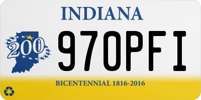 IN license plate 970PFI