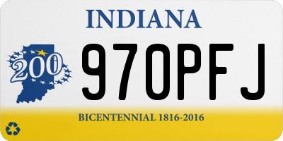 IN license plate 970PFJ