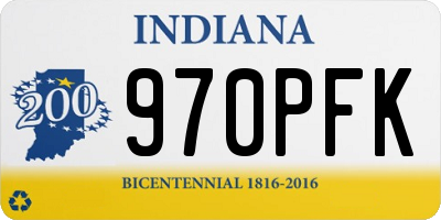 IN license plate 970PFK