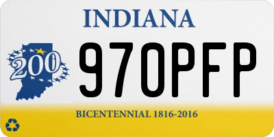 IN license plate 970PFP
