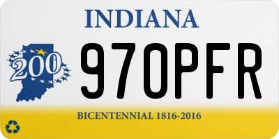 IN license plate 970PFR