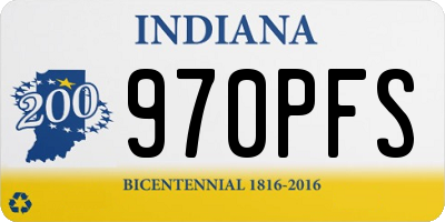 IN license plate 970PFS